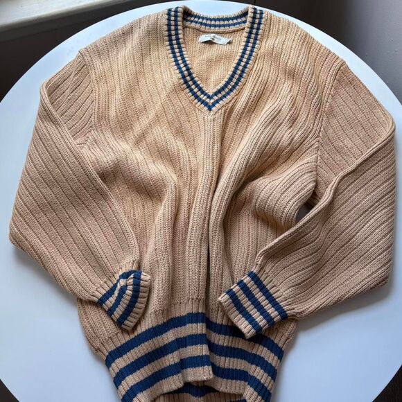 Nudie Jeans Co. beige Stoffe V-neck sweater - Picture 1 of 8